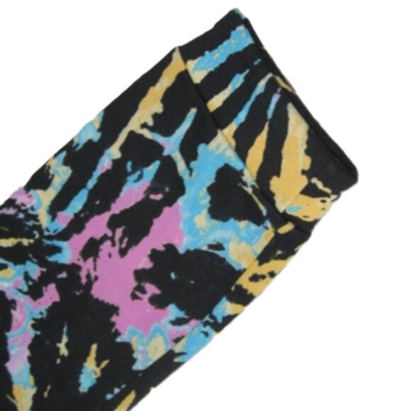 Derek Heart Fleece Jogger Cuff Sweatpants Black Multi NEW size M - Picture 2 of 2